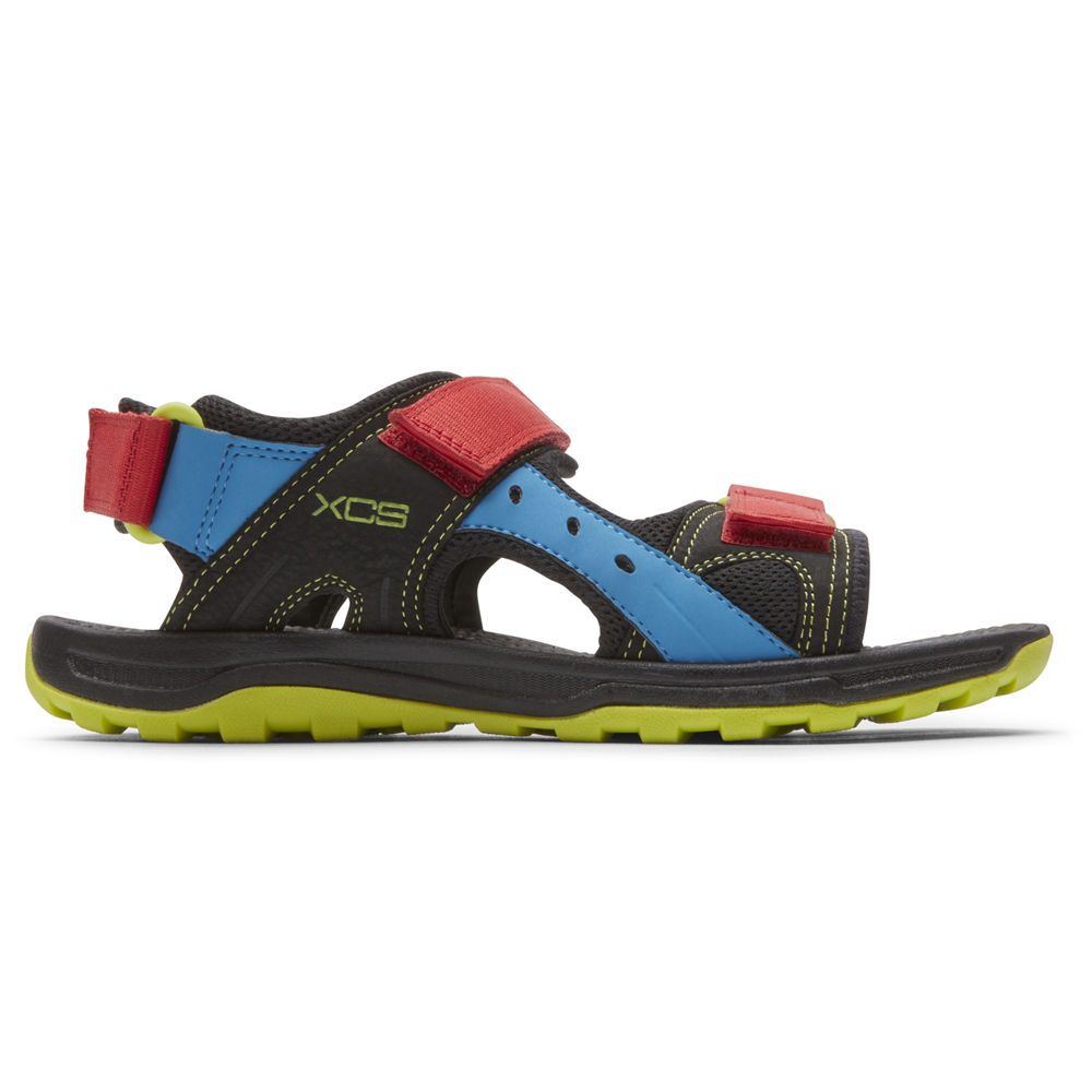 Rockport Mens Sandals Black - Trail Technique Adjustable Velcro - UK 796-UXNOFM